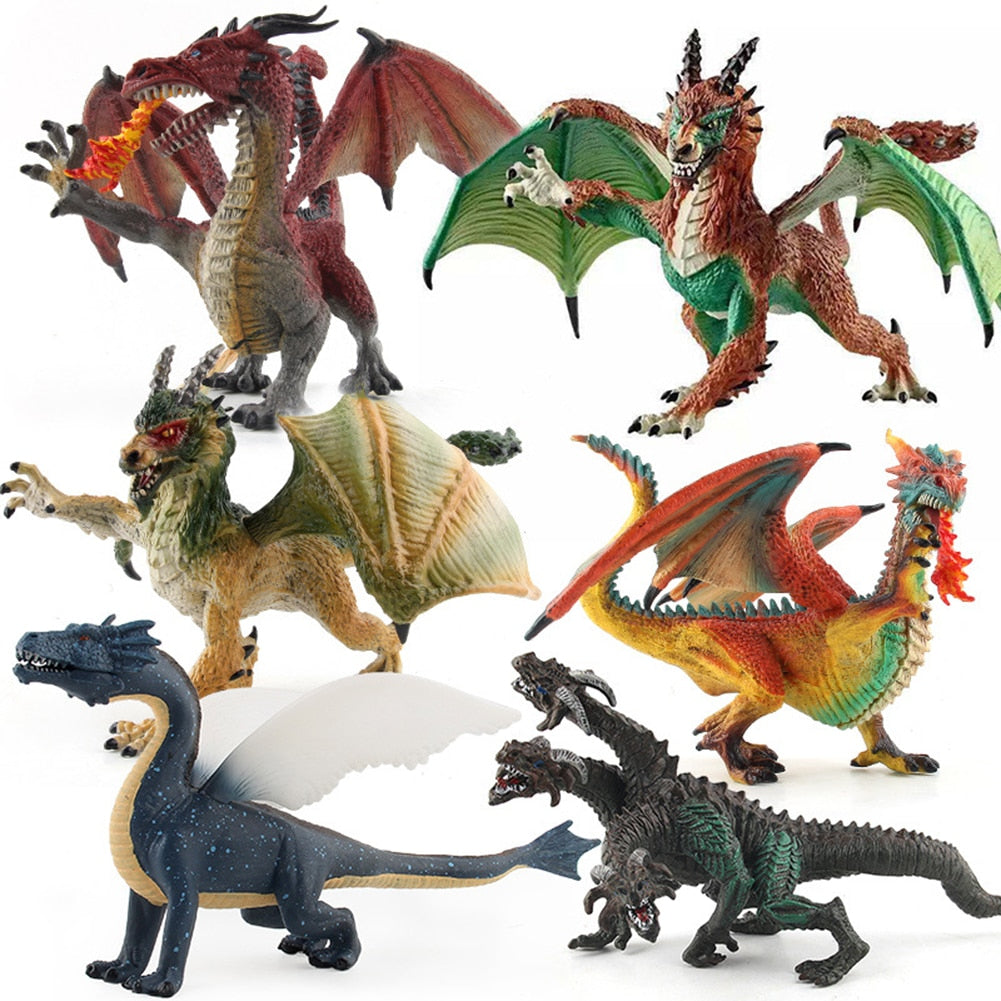 1Pc Realistic Flying Mutant Dragons Animal Figurine PVC Doll Kids Toy Collectible