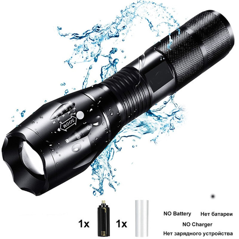 ZK20 8000LM Powerful Waterproof LED Flashlight Portable LED Camping Lamp Torch Lights Lanternas Self Defense Tactical Flashlight