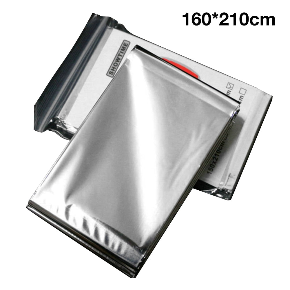 160*210CM Emergency Blanket Tear Resistant Windproof Sun Protection Thermal Insulation Blanket Blanket Hiking Survival First Aid