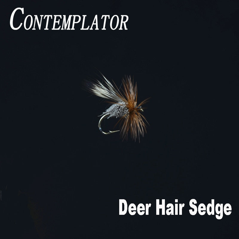 CONTEMPLATOR 5pcs 14# Deer Hair Sedge Dry Fly Trout Flies Good Versatile Pattern Floating Salmon Flies Fly Fishing Lures