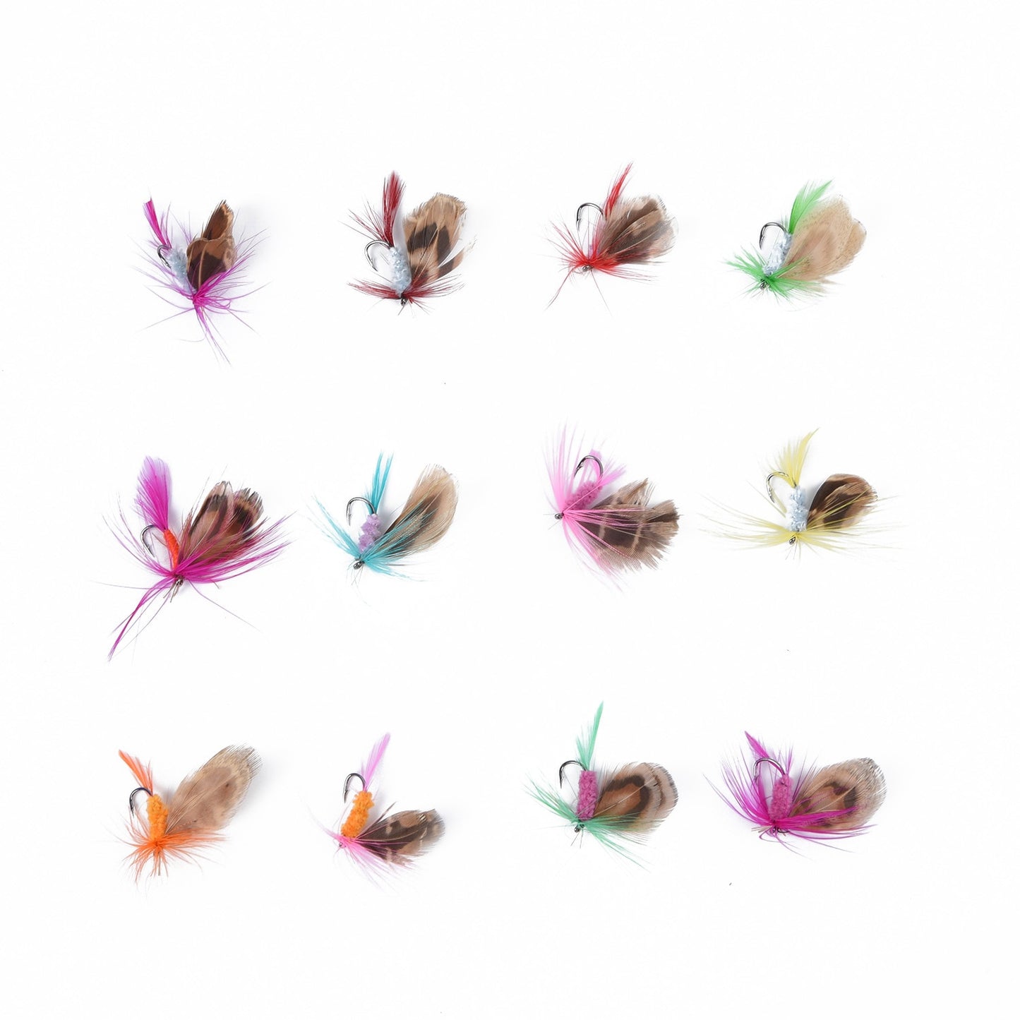 12Pcs/Set Insects Flies Fly Fishing Lures Bait High Carbon Steel Hook Fish Tackle With Super Sharpened Crank Hook Perfect Decoy