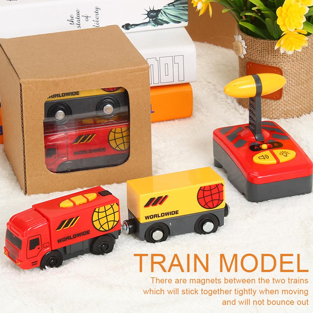 Kid Electric Remote Control Train Toy Magnetic Train Model Locomotive Plaything For Thomases Wooden Track Toys For Children