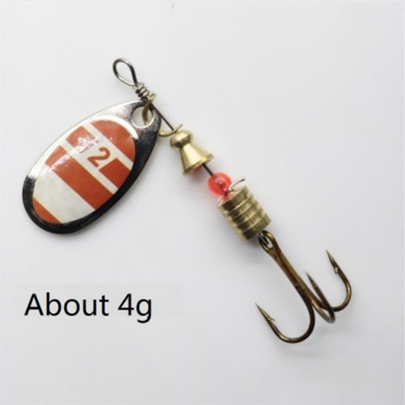 10pcs/set Metal Fishing Lure Spoon Lure With Plastic Fishing Tackle Box Hard Bait Spinner Bait