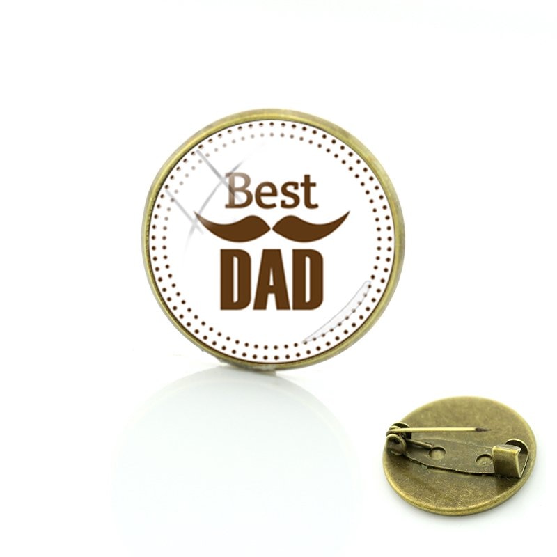 TAFREE Father&#39;s Day Gift Best Dad Brooches Daddy Badge Gift Breast Pin Souvenirs For Bag Clothes T-shirt Hat Jewelry A916