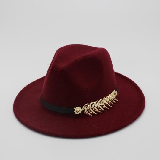Special Felt Hat Men Fedora Hats with Belt Women Vintage Trilby Caps Wool Fedora Warm Jazz Hat Chapeau Femme feutre Panaman hat