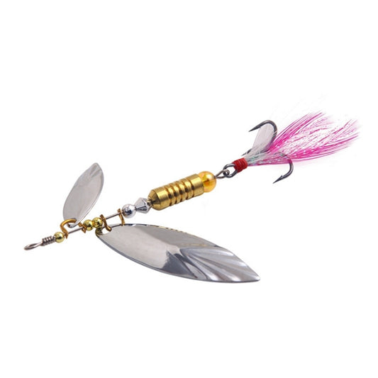 1pcs Metal Sliver Rotating Sequins Spoon lure 7g/10g Spinner Fishing Hard Bait With Feather Treble Hook Fishing Accessories
