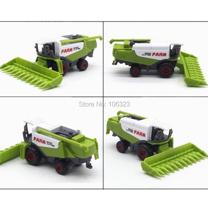 New 4 in 1 lots Metal + ABS Alloy Farm Trucks Models, Farmer Car Die-cast Toy Vehicles: Corn Rice Harvesters Tractors Bulldozers