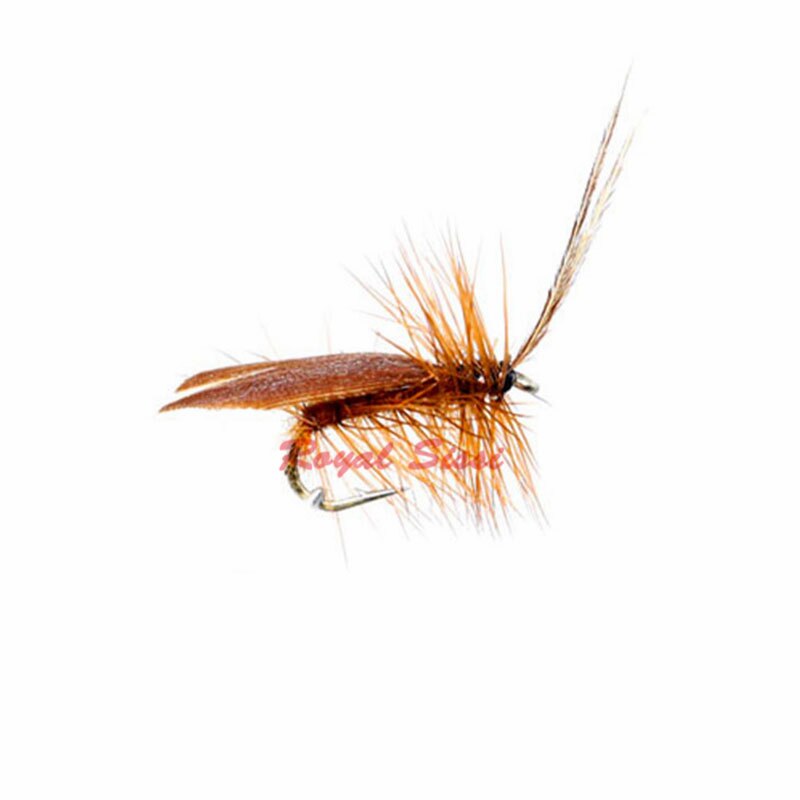 Royal Sissi PRO 5pcs two optional styles 14# horned sedge stimulator dry flies surface feeder fly fishing Grayling trout flies