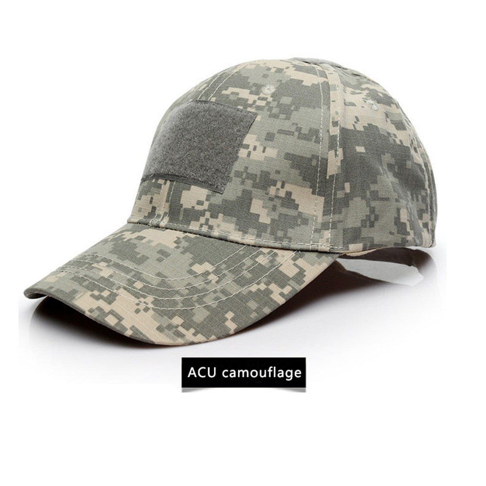 Adjustable Baseball Cap Tactical Summer Sunscreen Hat Camouflage Military Army Camo Airsoft Hunting Camping Hiking Fishing Caps