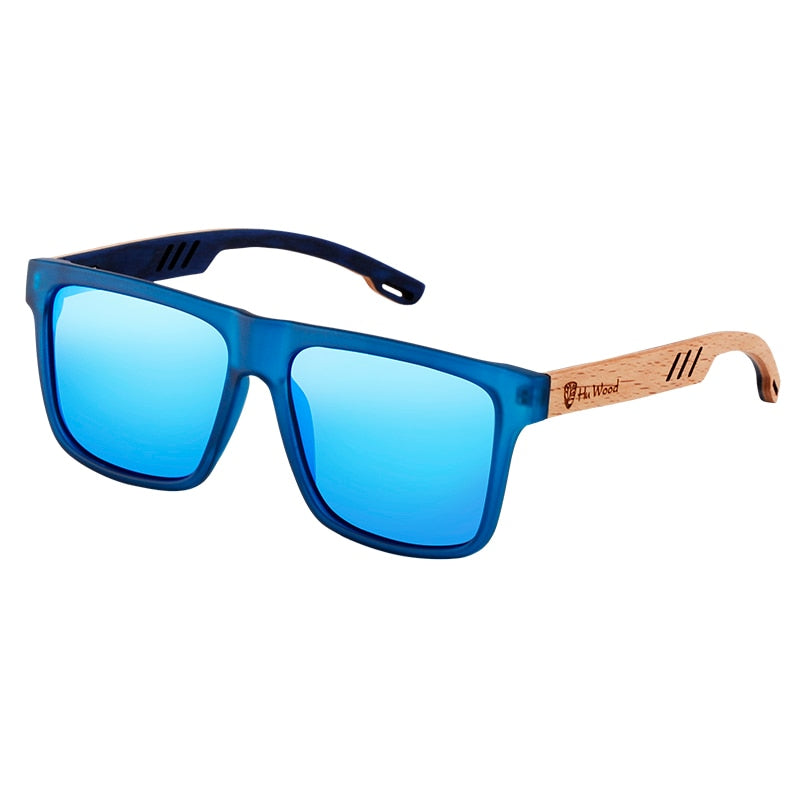 Hu Wood  2020 New High Quality Square Sunglasses Men Polarized UV400 Fashion Sunglass Mirror Sport sun glasses  Driving oculos