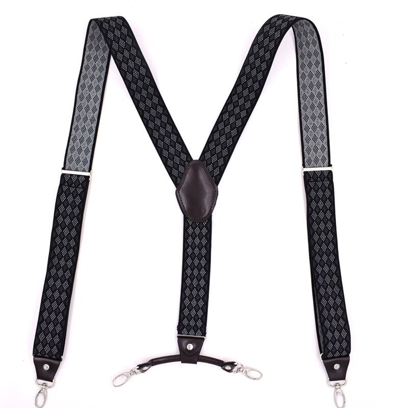 New Man&#39;s Suspenders Fashion Hook Braces Elastic Adjustable Suspensorio Bretelles Tirantes Casual Trousers ligas Father&#39;s Gift