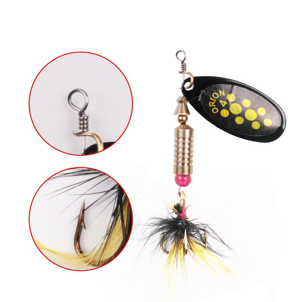 Spinner Fishing Lures Wobblers CrankBaits 3.5g-12g Jig Shone Metal Sequin Trout Spoon With Feather Hooks for Carp Fishing Pesca