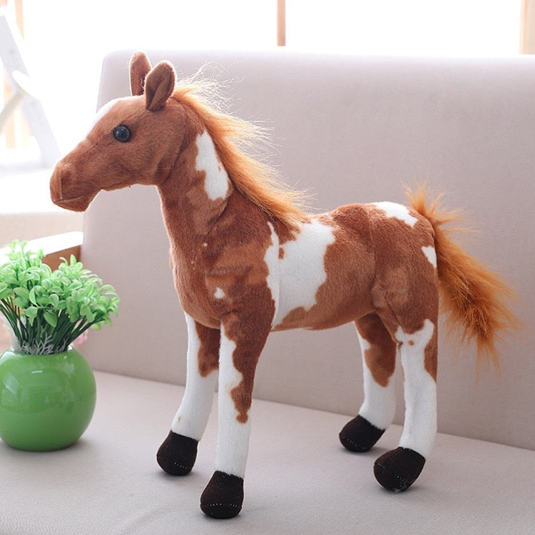 Simulation Horse Plush Toy 4 Styles Stuffed Animal Dolls High Quality Classic Toys Kids Birthday Gift Home Decor Prop Toy