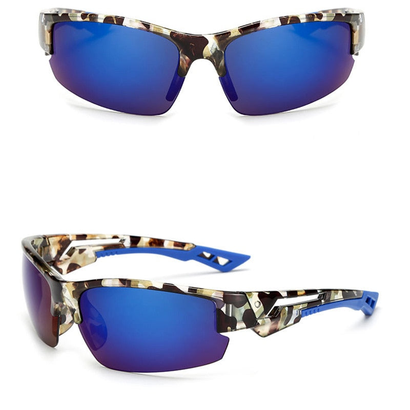 LeonLion 2021 Vintage Outdoor Camouflage Sunglasses Men Classic Fishing Travel Sun Glasses UV400 Glasses Masculino