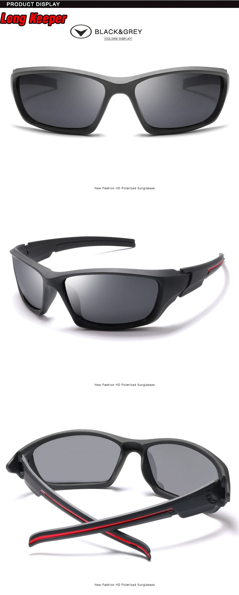 Hot Sale Women Polarized Sunglasses Men Oval Night Vision Black Frame Sun Glasses Safety Driving Sports Gafas De Sol 1031
