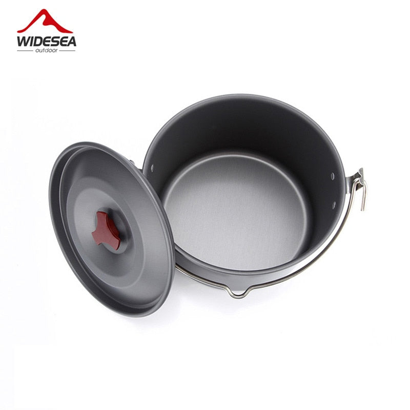 Widesea 4L Camping Hanging Pot Cookware Outdoor Bowler Tableware 4-6 Persons Picnic Cooking Tourism Fishing kitchen Equipment