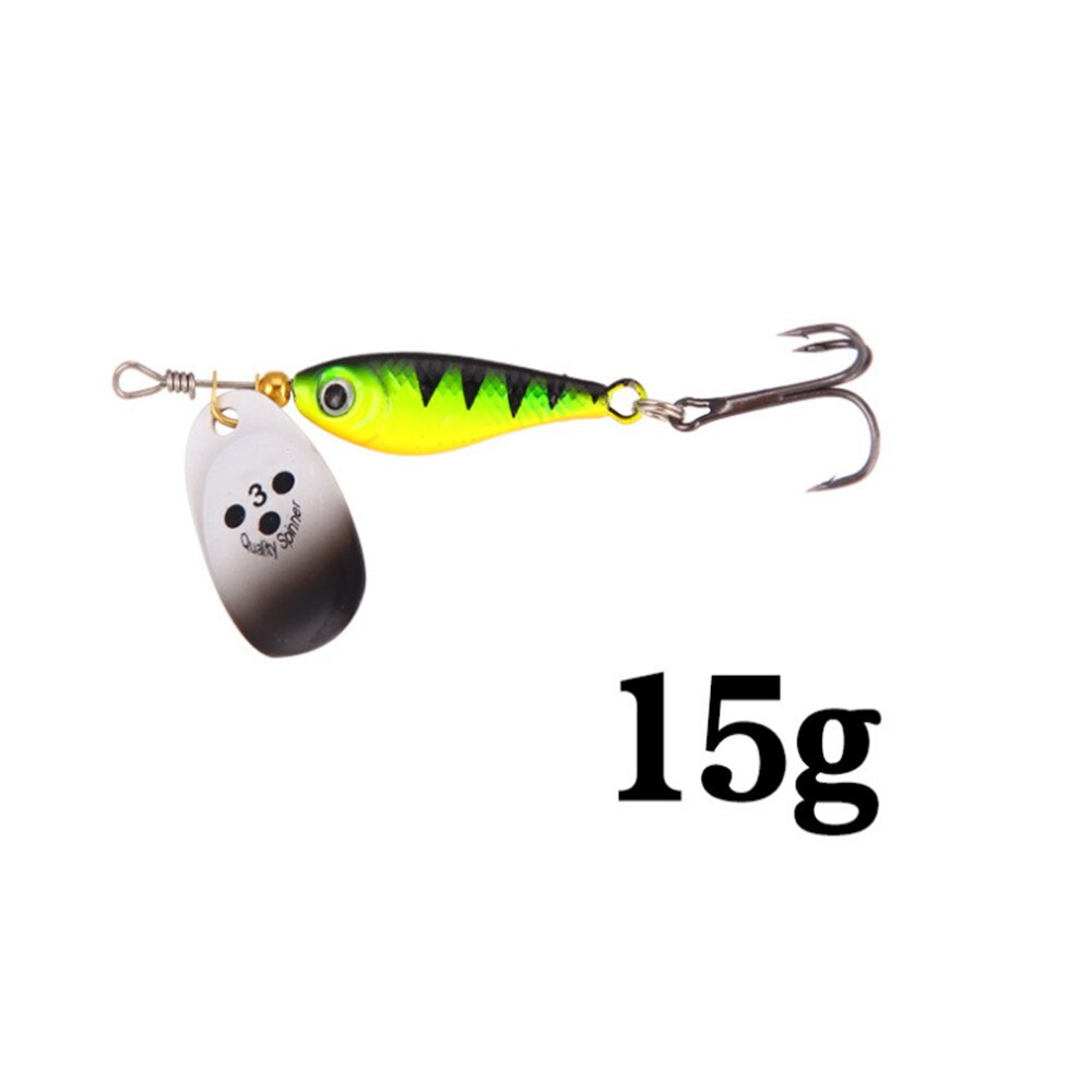 1pcs Rotating Metal Spinner Fishing Lures 11g 15g 20g  Sequins Iscas Artificial Hard Bait Crap Bass Pike Fishing Tackle