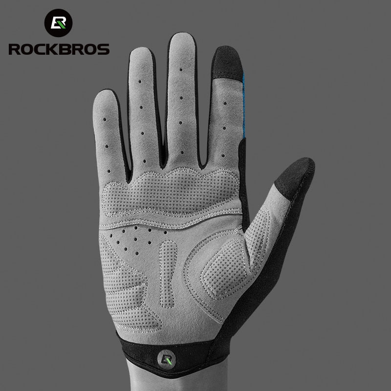 ROCKBROS Windproof Cycling Gloves Bicycle Touch Screen Riding MTB Bike Glove Thermal Warm Motorcycle Winter Autumn Bike Clothing