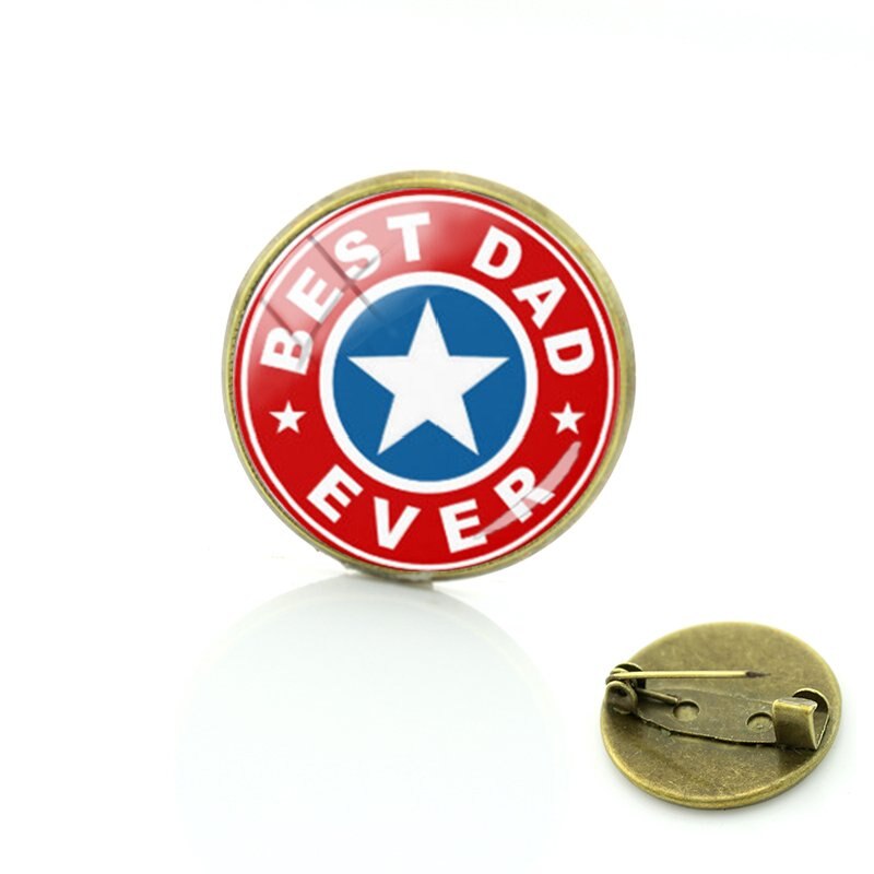 TAFREE Father&#39;s Day Gift Best Dad Brooches Daddy Badge Gift Breast Pin Souvenirs For Bag Clothes T-shirt Hat Jewelry A916