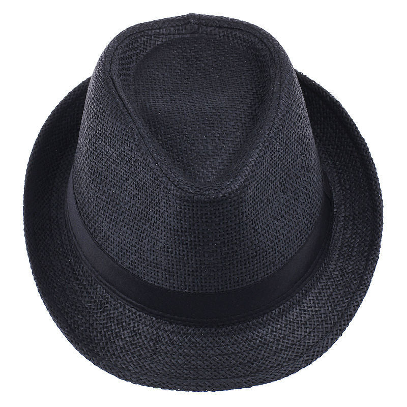 LNPBD Hot Unisex Women Men Fashion Summer Casual Trendy Beach Sun Straw Panama Jazz Hat Cowboy Fedora hat Gangster Cap
