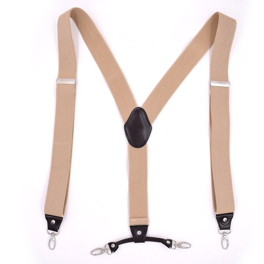 New Man&#39;s Suspenders Fashion Hook Braces Elastic Adjustable Suspensorio Bretelles Tirantes Casual Trousers ligas Father&#39;s Gift