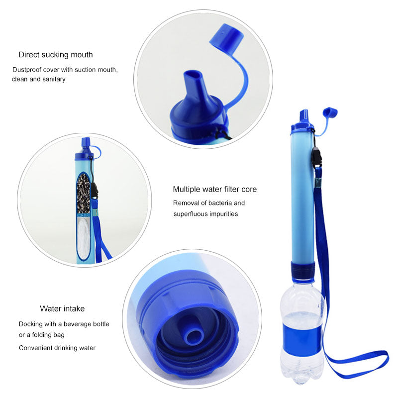 Portable Outdoor Water Purifier Camping Hiking Emergency Life Purifier Mergency Life Survival Water Filter