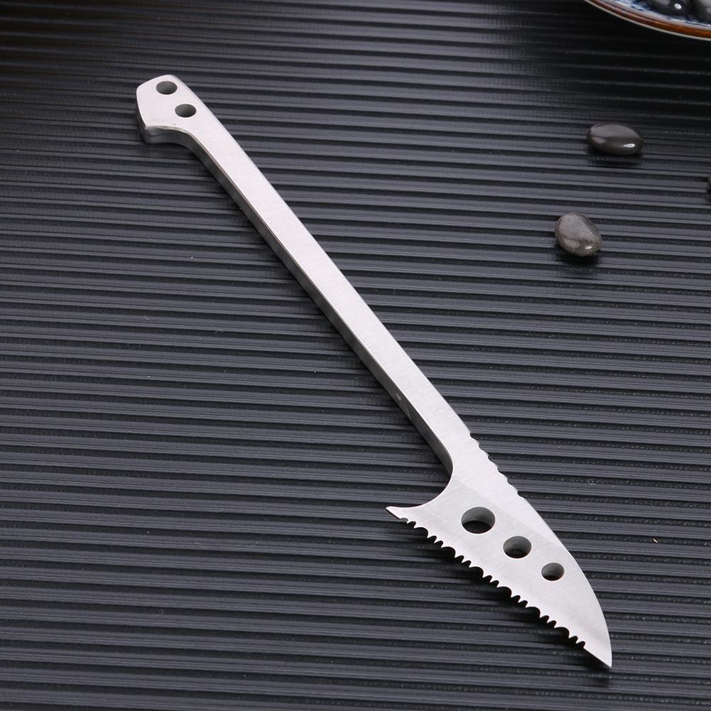 Practical Fishing Gear Tool Stainless Steel Fish Scaler Harpoon Multi-functional EDC Survival Gadgets with K Plate Sheath