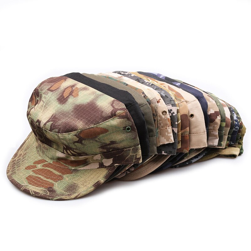 Camo Army Cap Tactical Airsoft Hat for Men US German Soldiers Combat Cap Camping Camouflage Hat Outdoor Sport Military Flat Hats