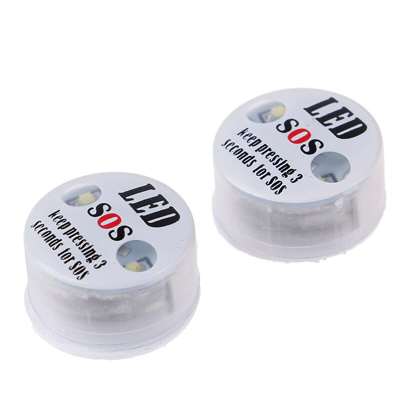 2pcs SOS Signal Light Distress First Aid Portable for Survive Outdoor Sports Home Emergency Rescue LED Camping Lamp + batteries
