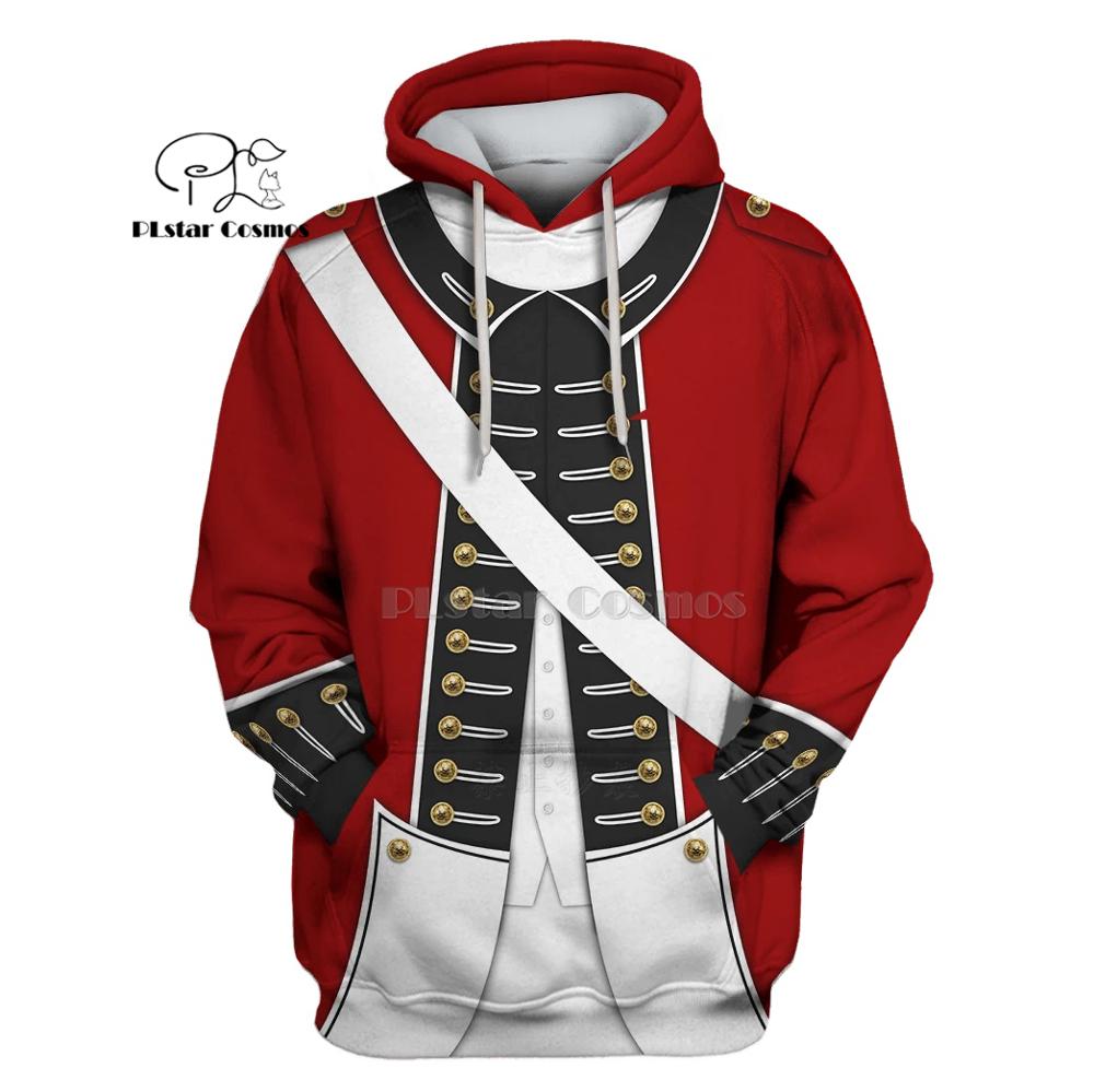 PLstar Cosmos American Revolutionary War suit 3d hoodies/Sweatshirt Winter autumn funny Harajuku Long sleeve streetwear