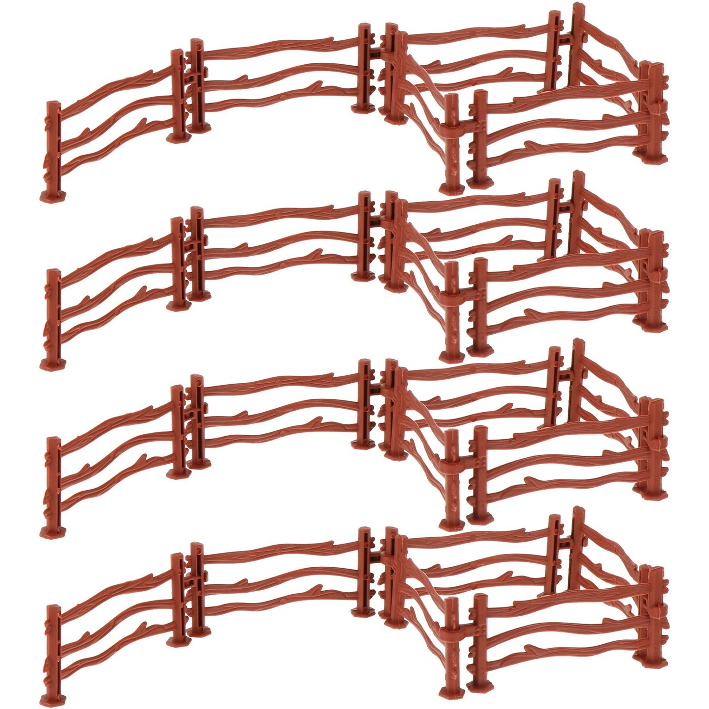 50pcs Simulation Fence Toys Plastic DIY Farm Ranch Zoo Sand Table Fence Models Decoration Educational Toy Childrens Toy Gift