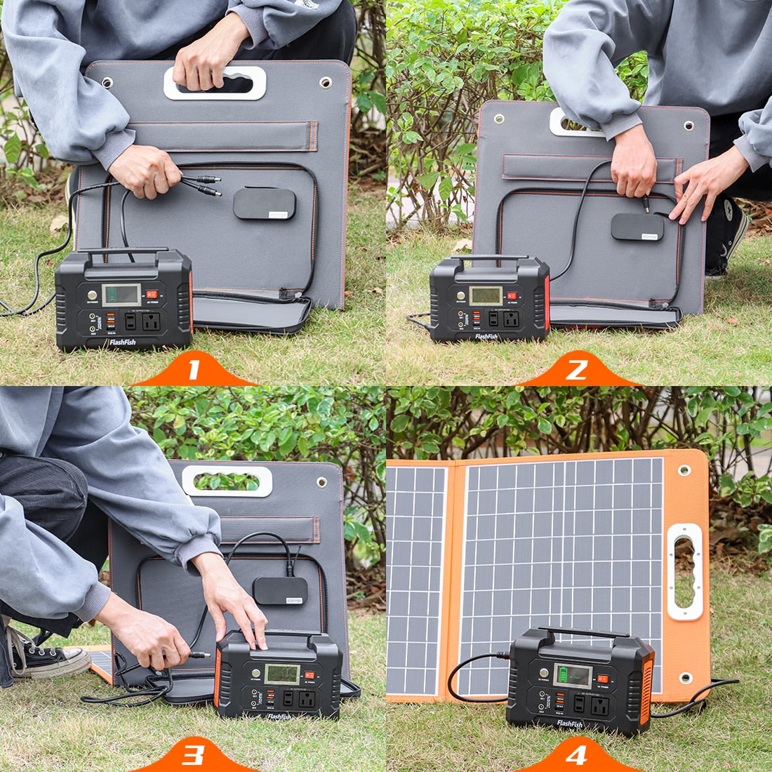 120W Portable Solar Power Station Set 26400mAh With 60W Foldable Solar Panel Solar Charger Power Bank Station For Camping Power