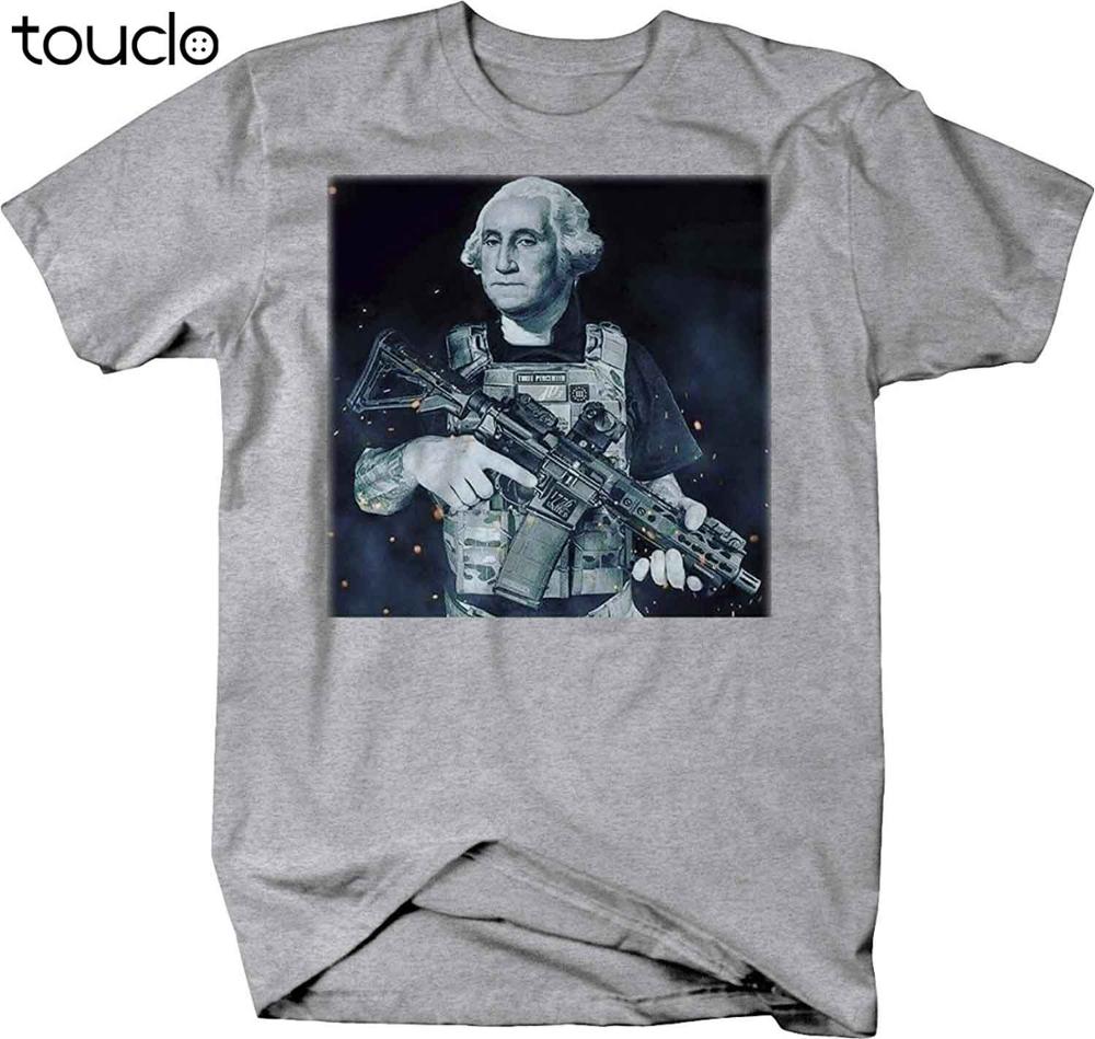 Hot sale Fashion George Washington 1776 Constitution NRA Rifle Funny Gun Rights T shirt Tee shirt