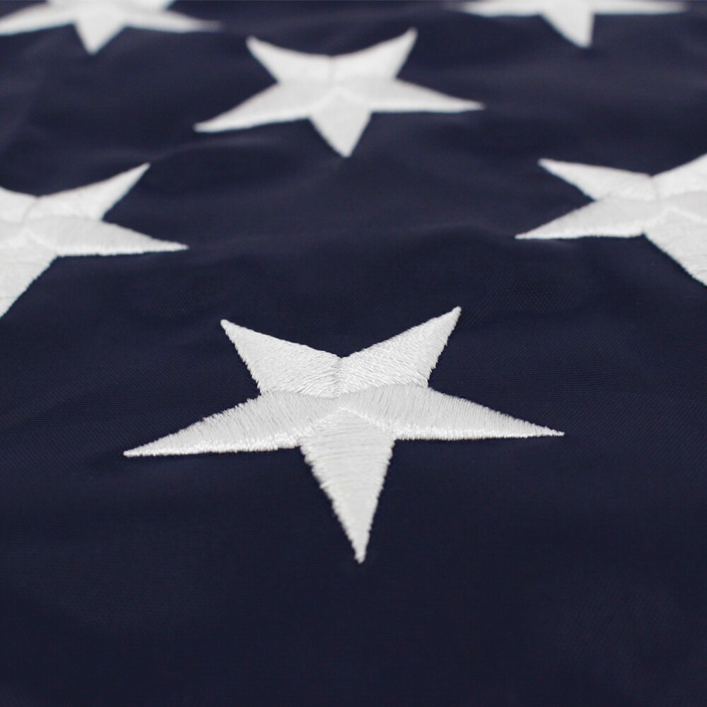 US 3x5 Feet Waterproof Nylon Embroidered Stars Sewn Stripes USA American Flag