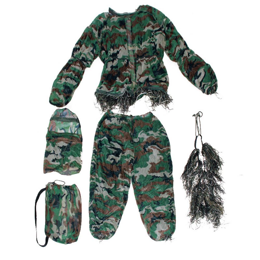 CS Camouflage Suit Outdoor Ghillie Suit Camouflage Clothes Jungle Suit Camouflage Clothing Polyester Full Cover Hunting Suits