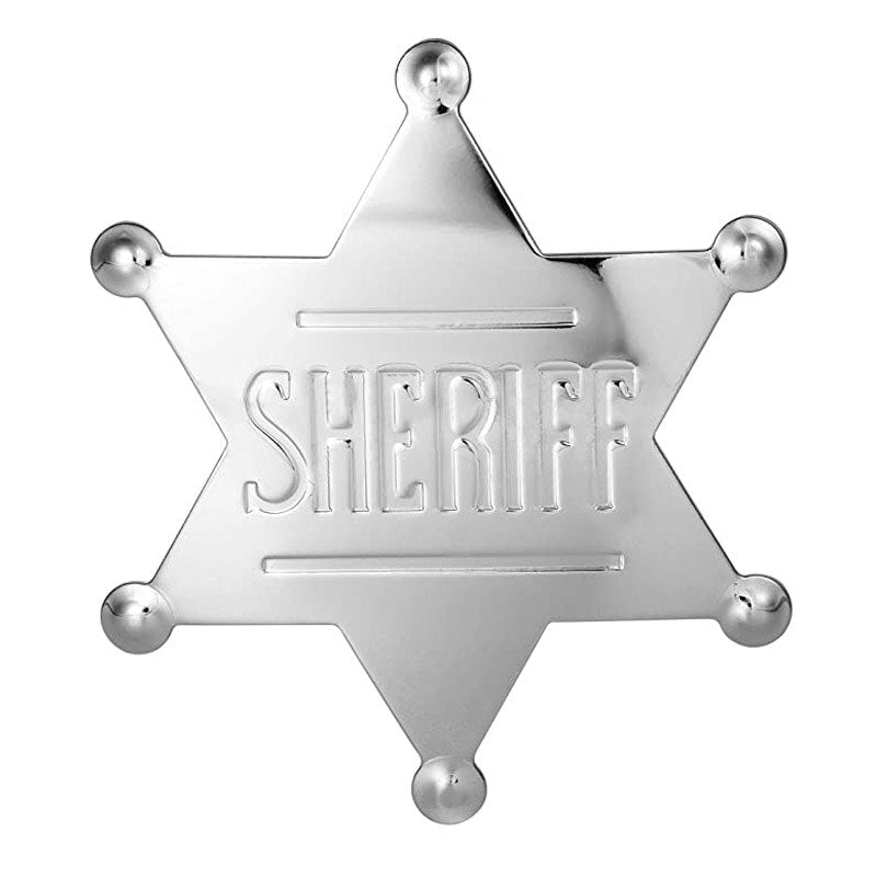 Western Adult Deputy Sheriff Star Badge Costume Pin Brooches,Carnival Party Gifts Toy for Halloween Cowboy Honor School Kids