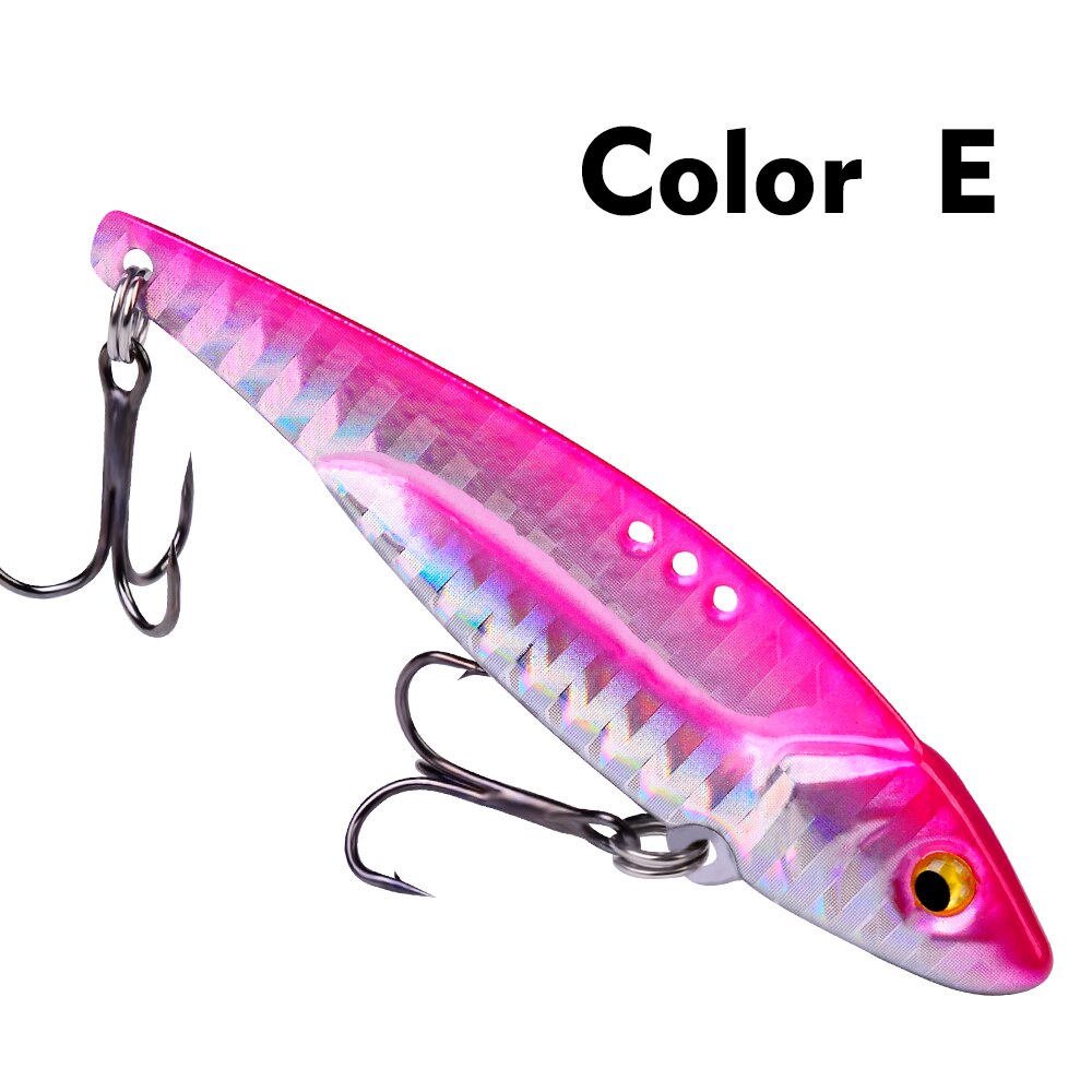 Sunlure 3D Eyes VIB Lure 1pc Floating Pencil 5g-7g-12g-17g-20g Spoon Painting Fishing Lure Hard Bait Fishing Tackle Treble Hook