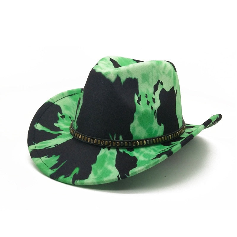 Cowboy hat cow head accessories cowboy hat monochrome felt hat men and women big brim outdoor hat knight hat