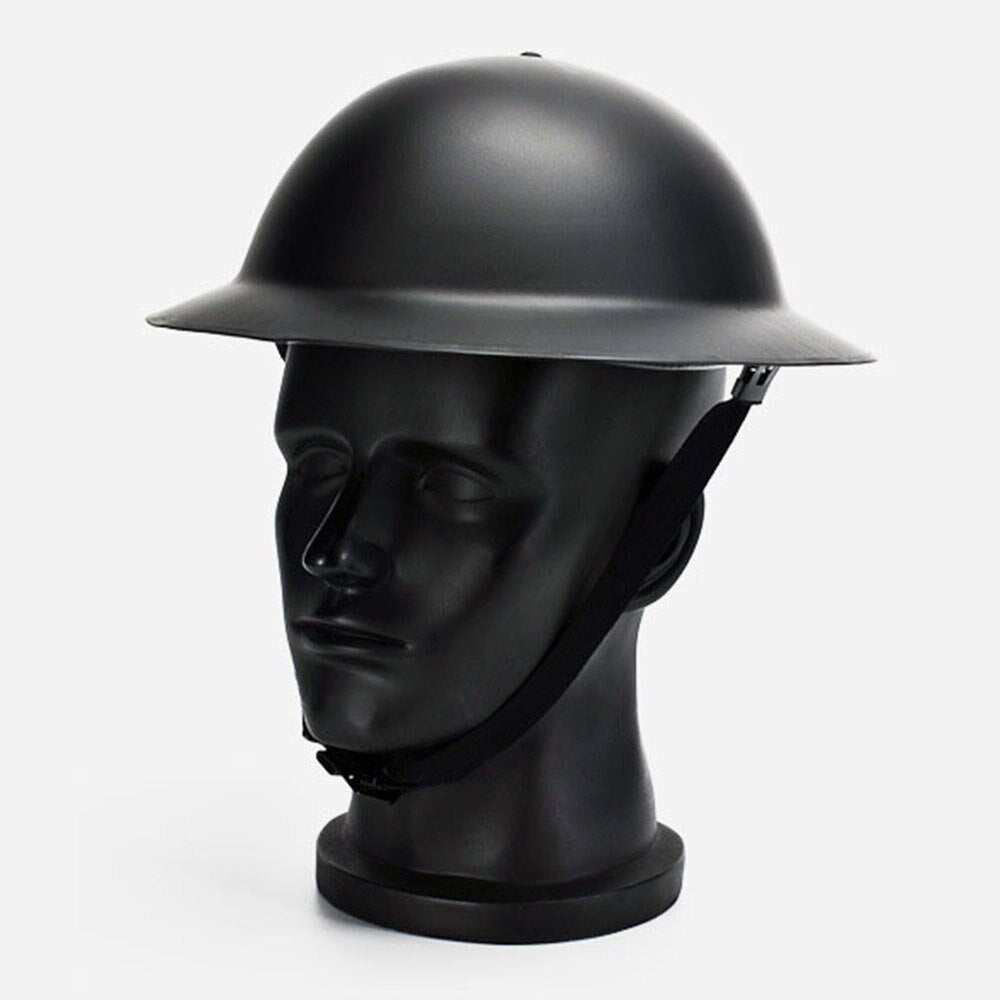 WWII WW2 UK British Army Helmet MK2 Military Steel Helmet Black Outdoor