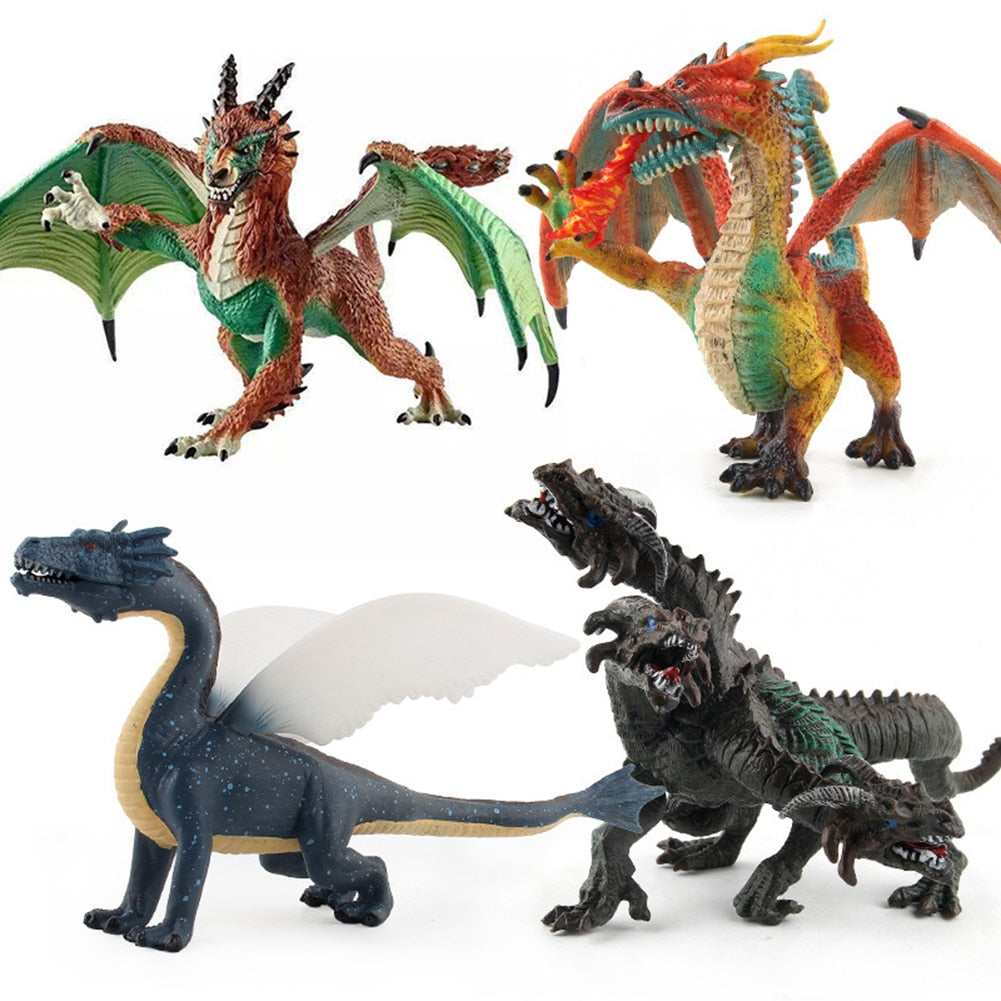 1Pc Realistic Flying Mutant Dragons Animal Figurine PVC Doll Kids Toy Collectible