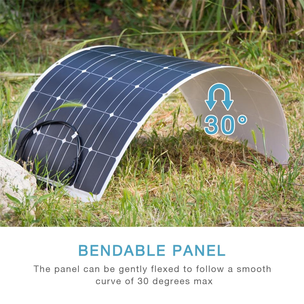 Dokio 18V/16V 100W 200W 400W Flexible Solar Panel Sets For Car/Home Waterproof Monocrystalline Solar China Charge 12V Battery