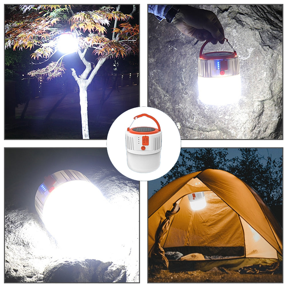 LED Solar Charging Light Energy-saving USB 42Lamp Bead Bulb Night Market Lamp Mobile Outdoor Camping Power Outage Emergency Lamp