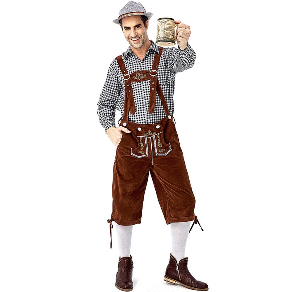 Traditional Oktoberfest Men Felt Hat German Alpine Cap Feather Decoration For Party One Size Adult Costume Accessories