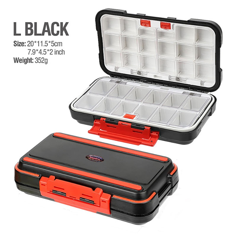 2022 Fishing Waterproof Fishing Tackle Box Double-Sided Opening and Closing Bait Box Multifunctional Hook and Bait Accessory Box