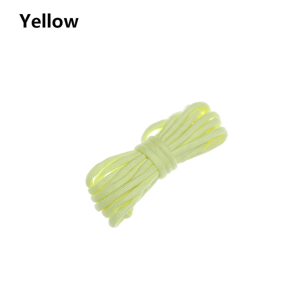 4mm Colour Luminous Parachute Cord Rope Lanyard Rope Warning Rope Mil Spec Type One Strand Climbing Camping Survival Equipment