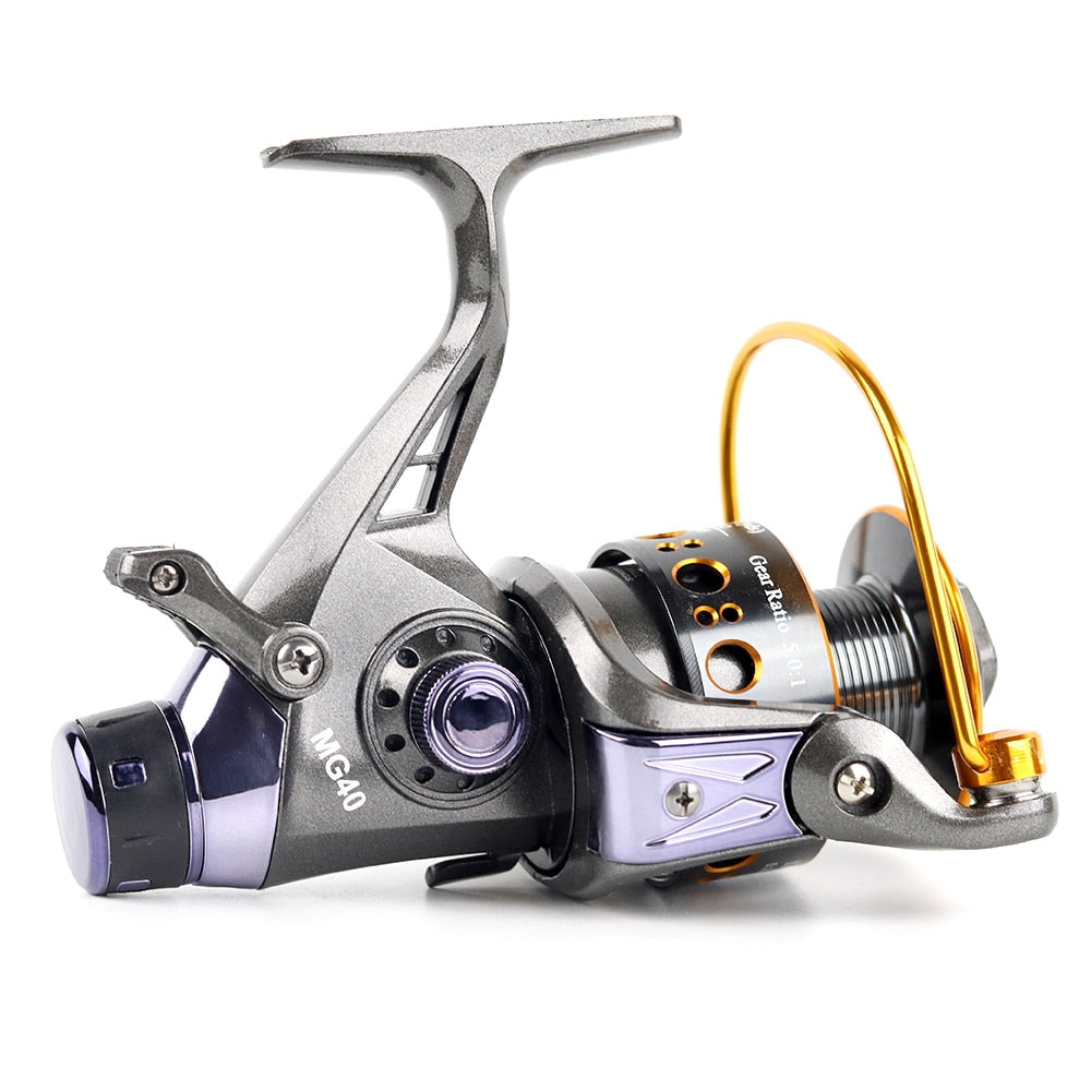 New Double Brake Design Fishing Reel Super Strong Carp Fishing Feeder Spinning Reel Spinning wheel type fishing wheel MG
