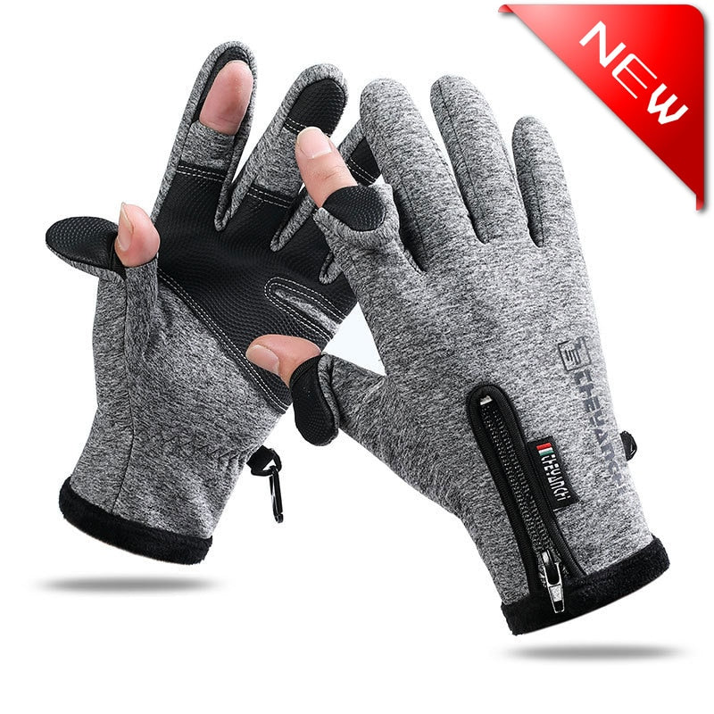 Cold-proof Ski Gloves Waterproof Winter Gloves Cycling Fluff Warm Gloves For Touchscreen Cold Weather Windproof Anti Slip