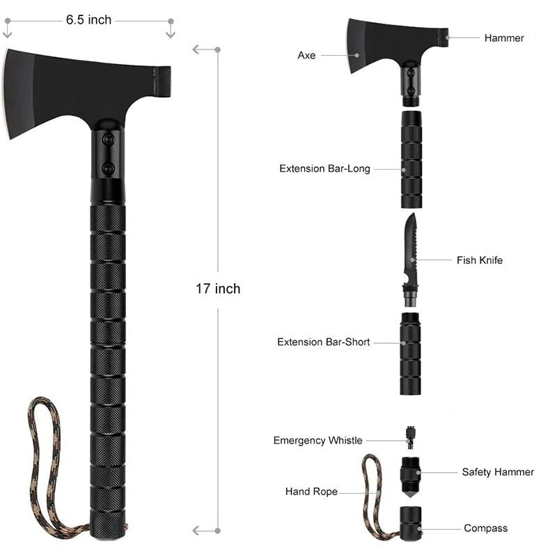 Foldable Tactical Axe Multi Tool Kit Emergency Gear Tourist AX Survival Axe Outdoor Portable Tomahawk Wild Camping Hatchet топор