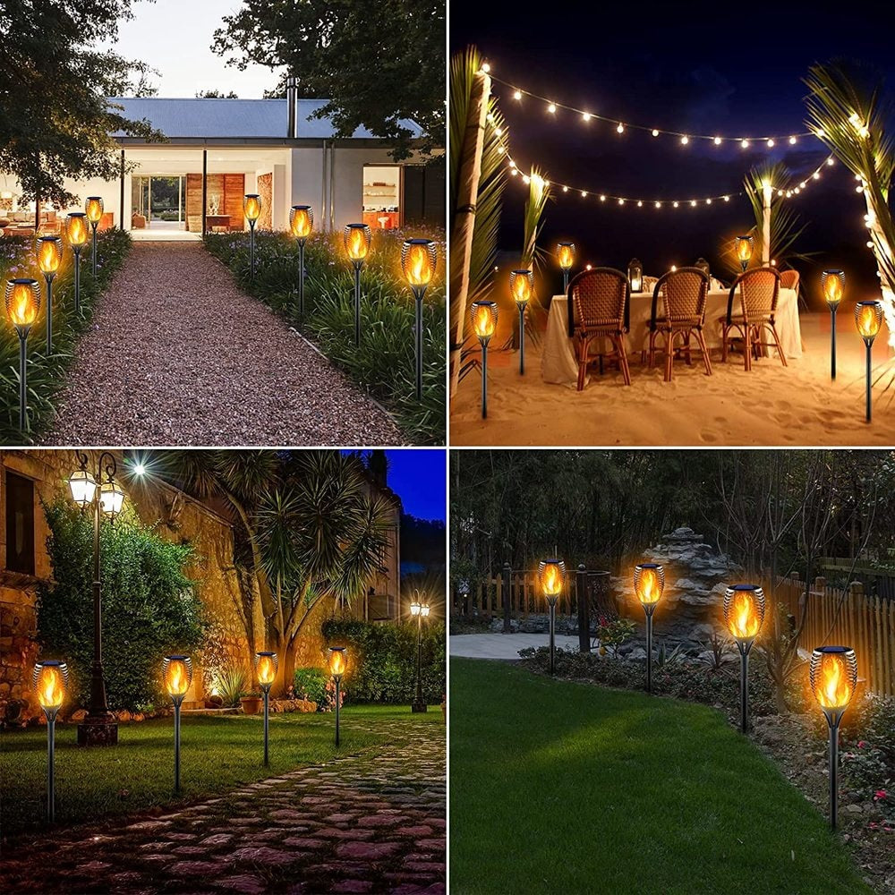 Outdoor Led Solar Lights Flickering Dancing Flame Torch Solar Lighting Waterproof Lamp For Garden Decoration Landscape Lawn Path