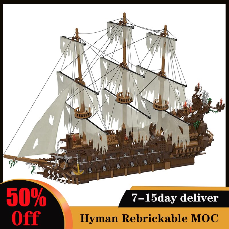 3562pcs 16016 Flyings The Nether Lands Set Pirate Ship Pirates of the Boat Building Blocks Bricks Model Boat Children Toys Gifts